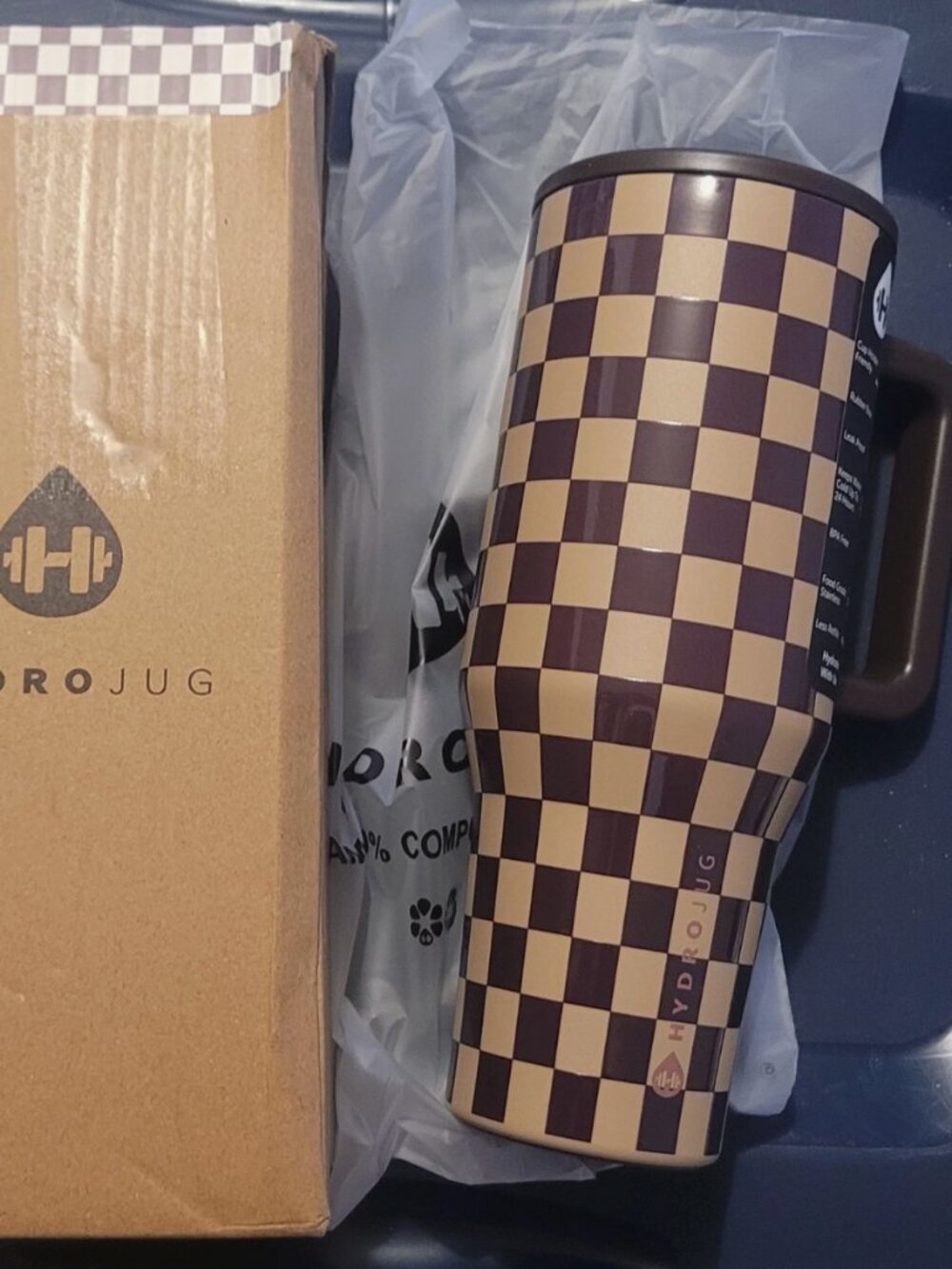 Hydrojug Traveler 40 oz Autumn Checker Brown